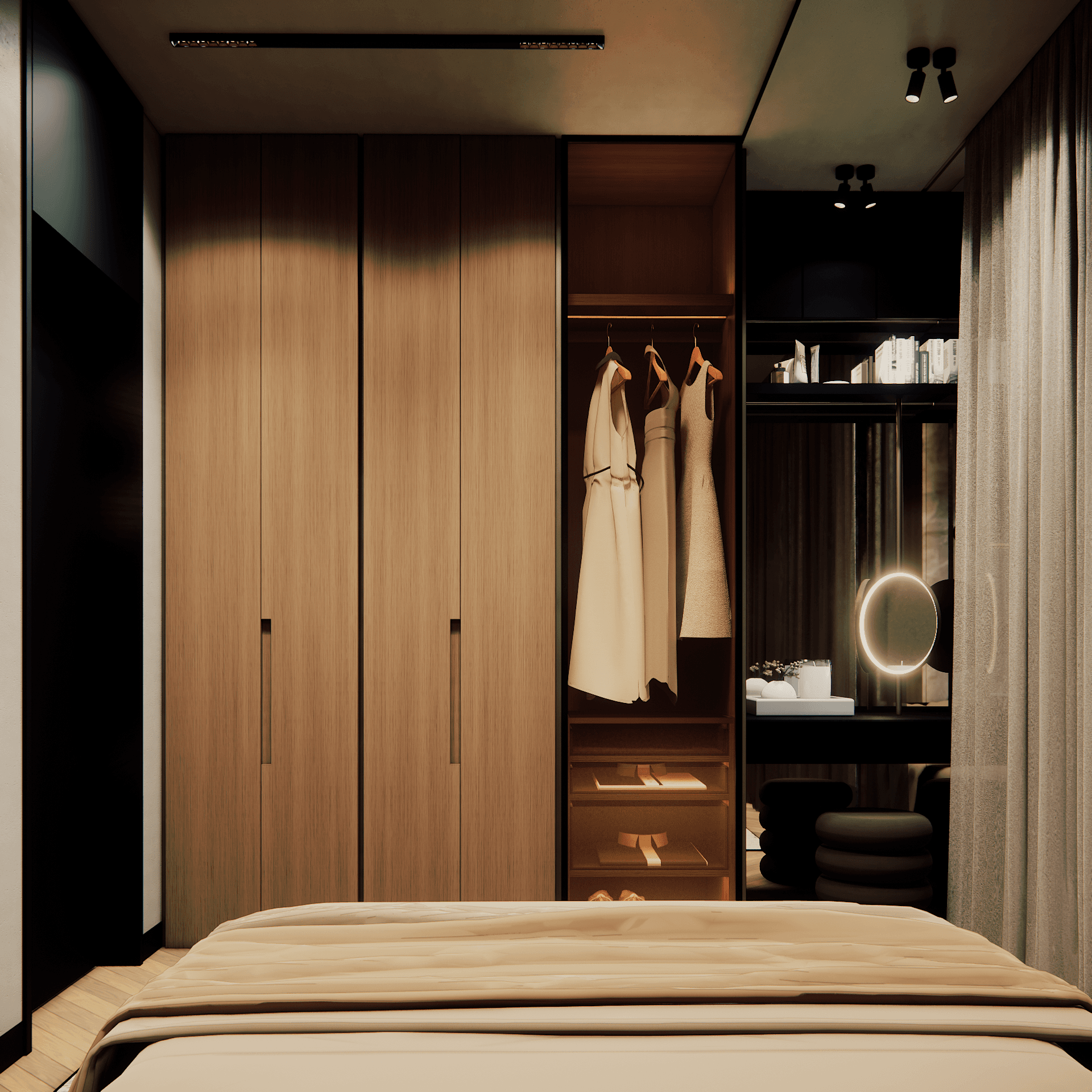 dom-w-lesie - Sypialnia