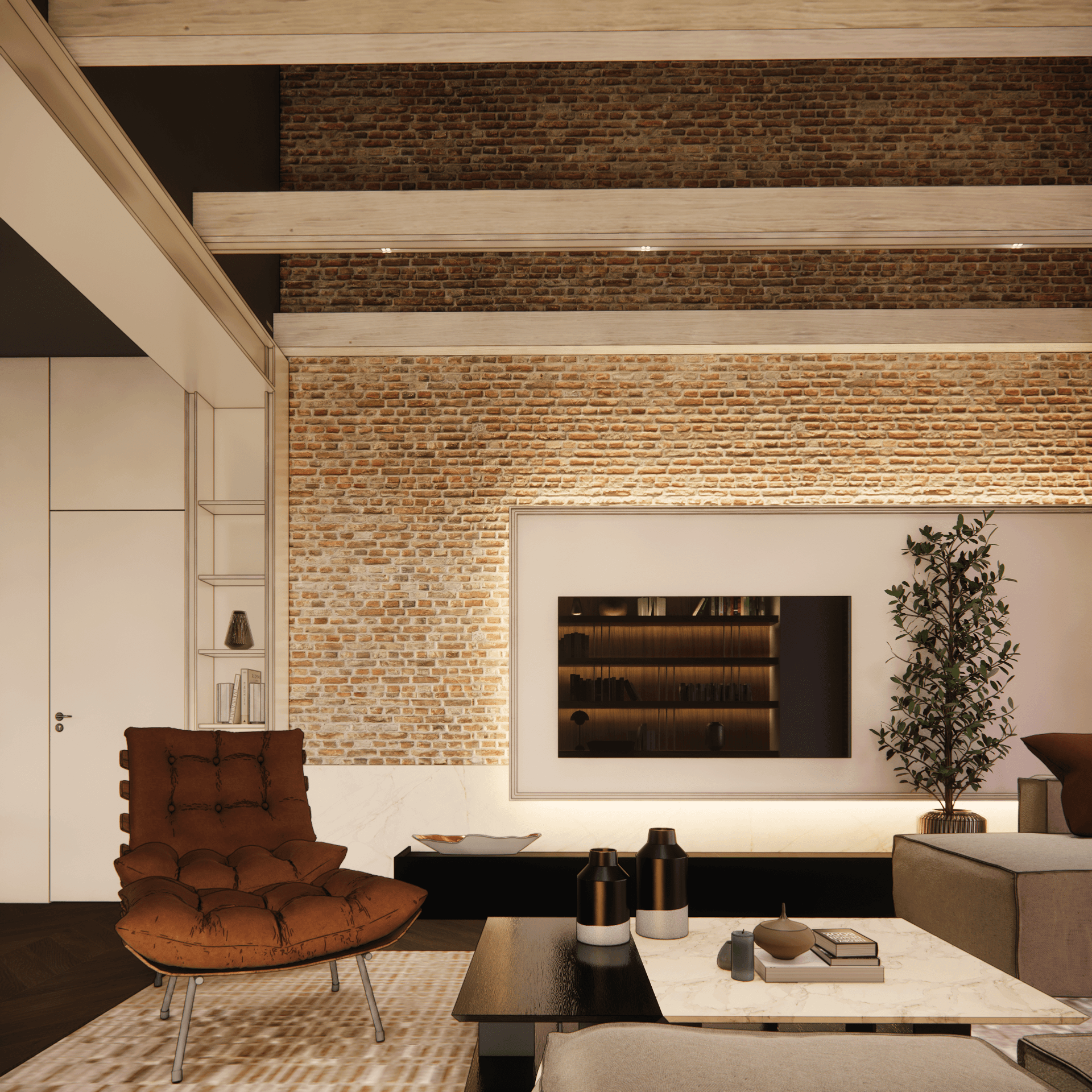 stuletni-dom - Strefa dzienna