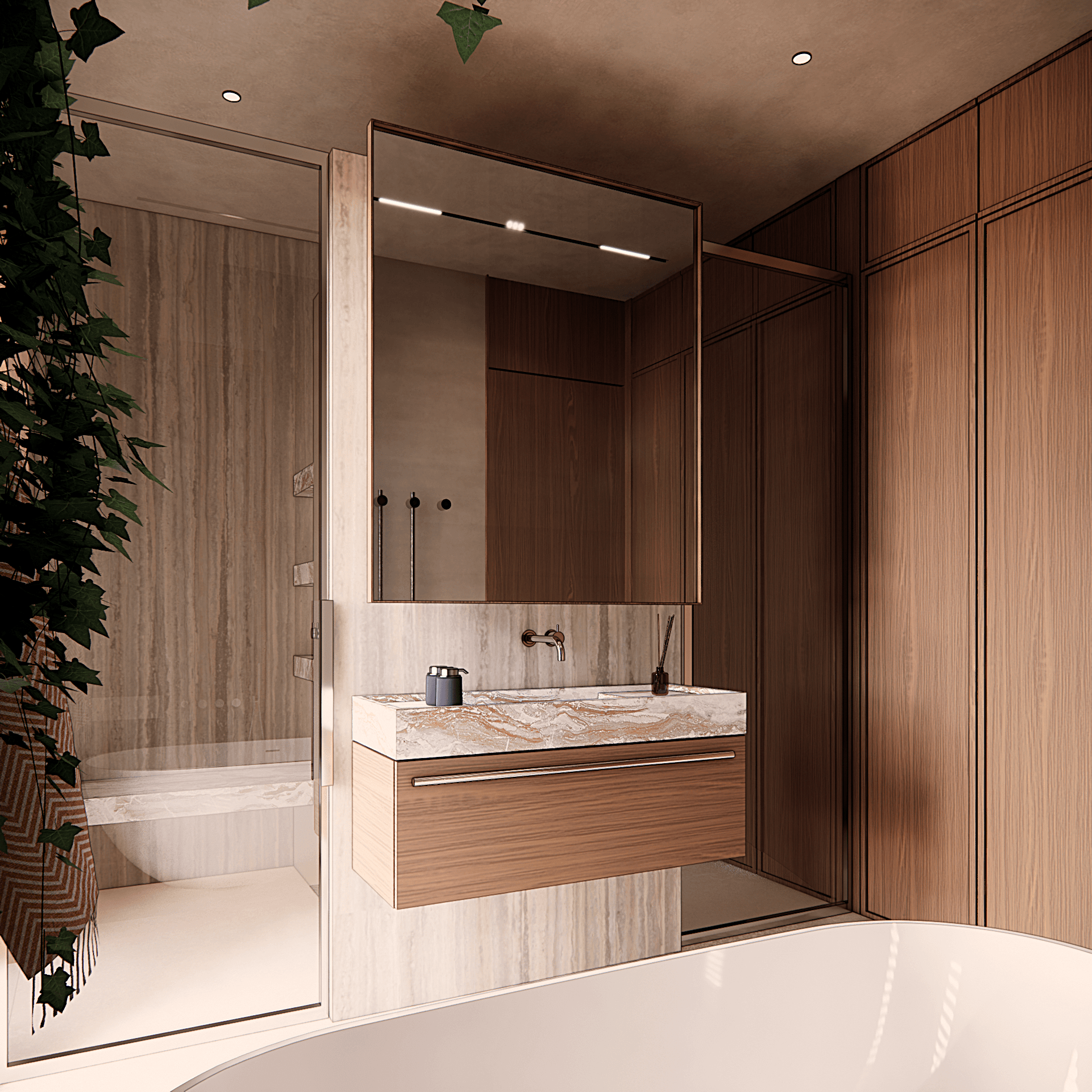 japandi - Łazienka master