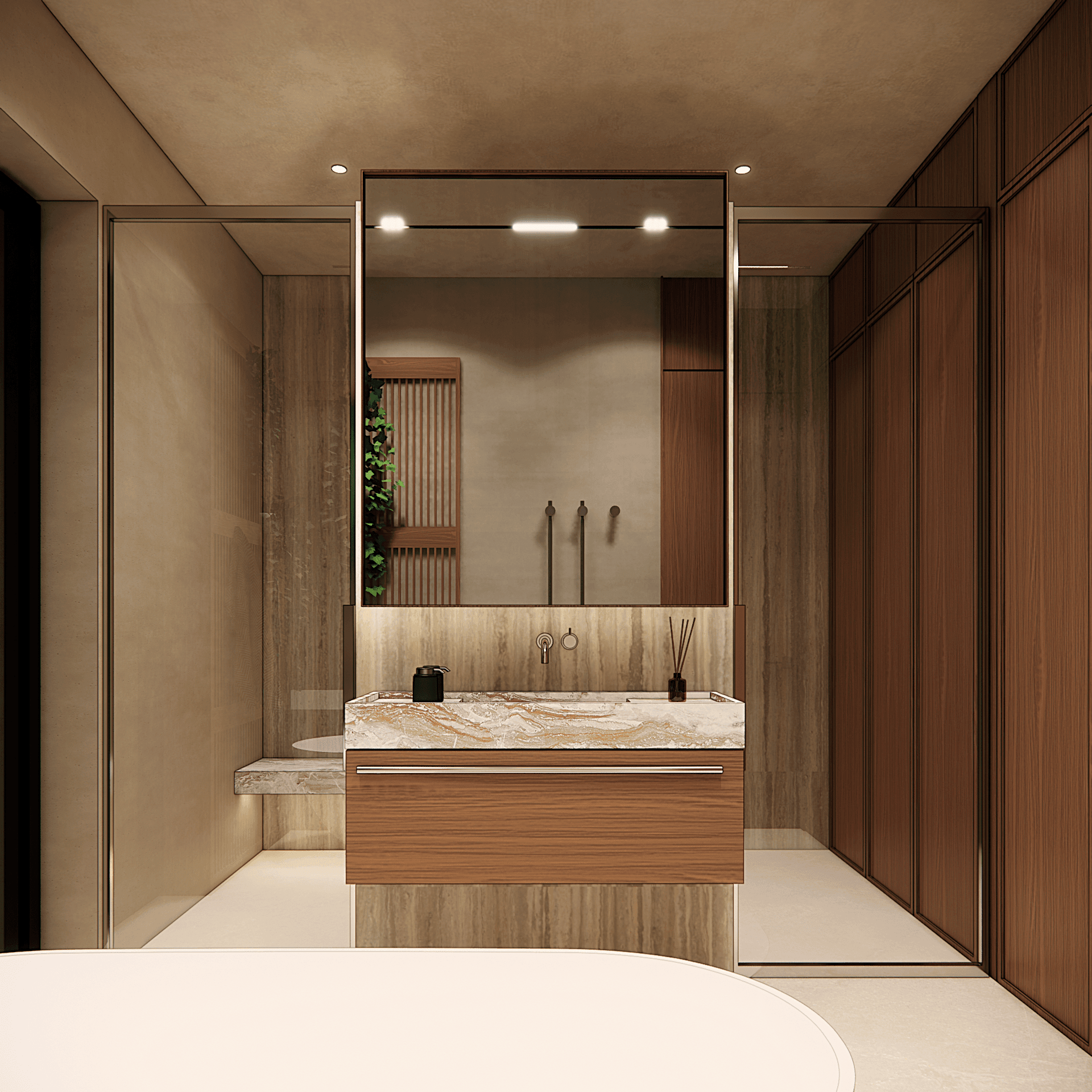 japandi - Łazienka master