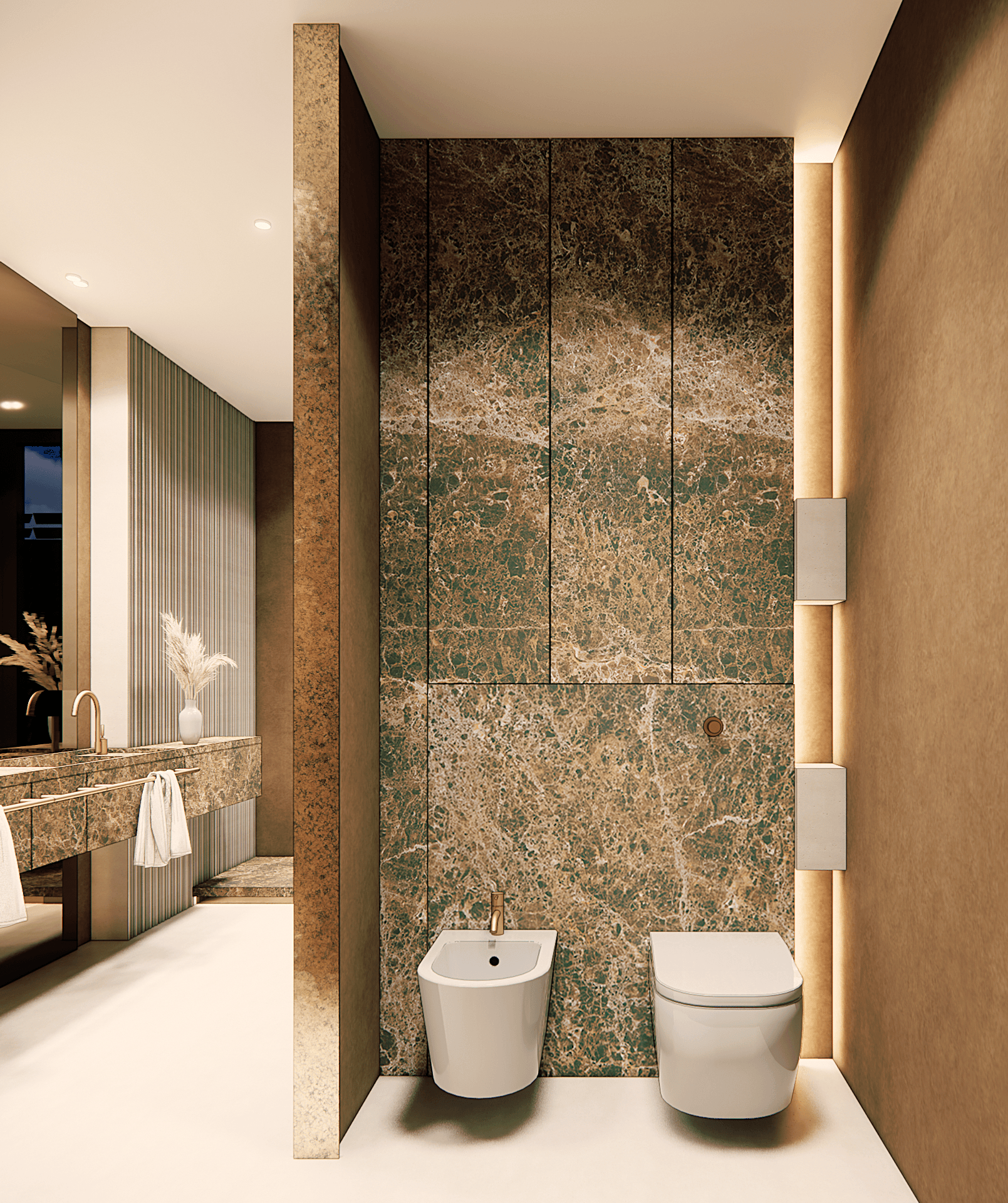 wnetrze-hollywood-hills - Łazienka gościnna