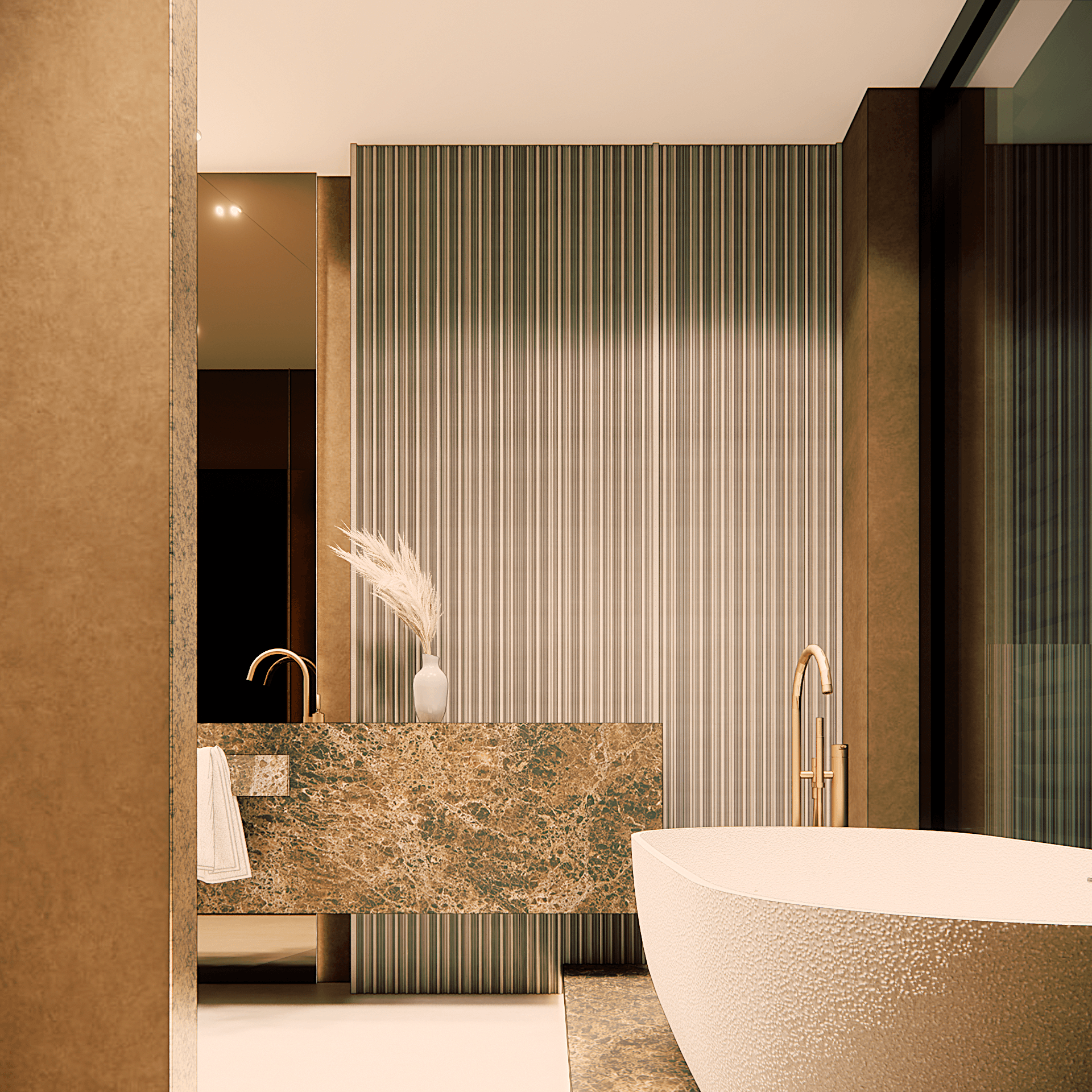 wnetrze-hollywood-hills - Łazienka gościnna