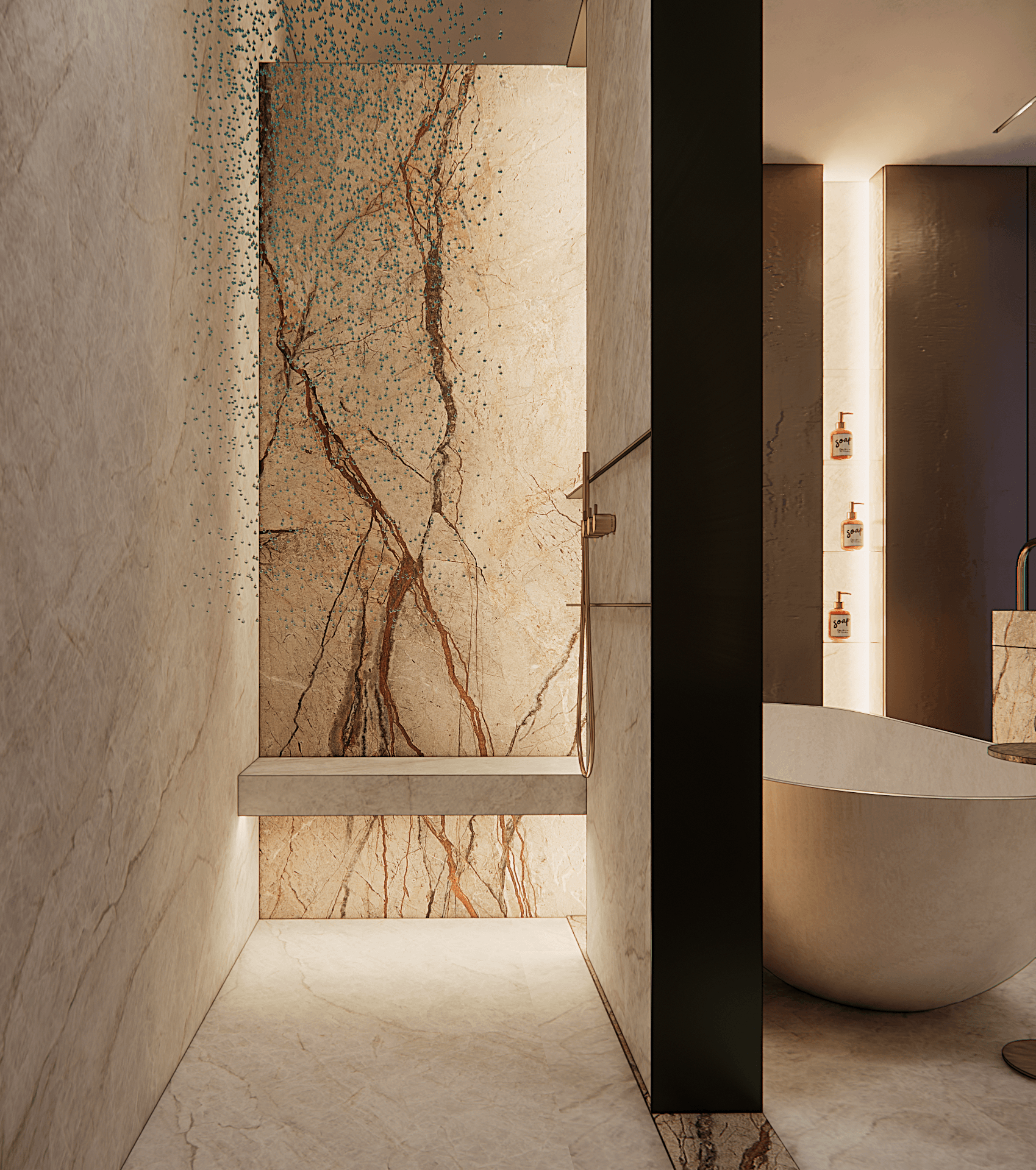 wnetrze-hollywood-hills - Łazienka master