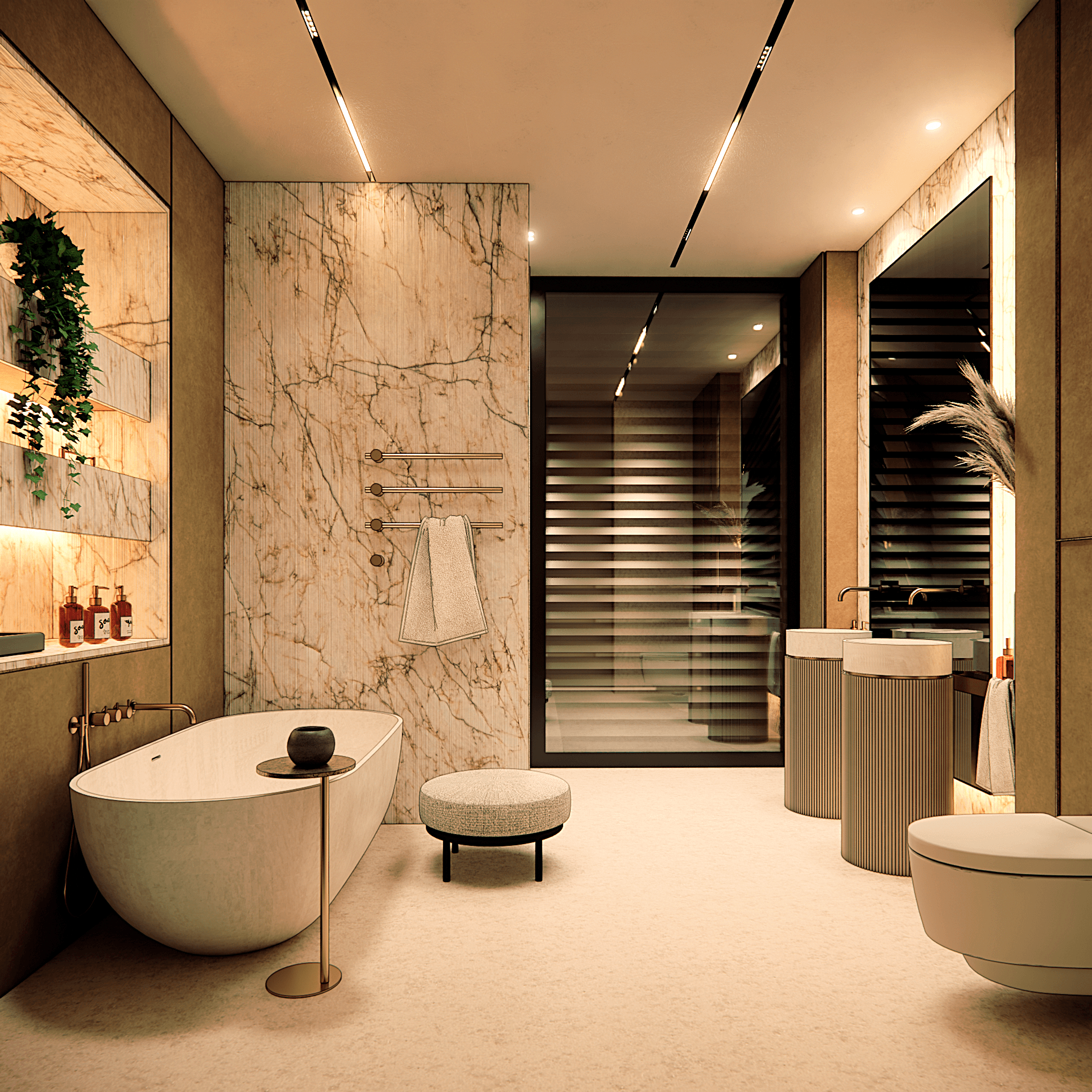 wnetrze-hollywood-hills - Łazienka dzieci