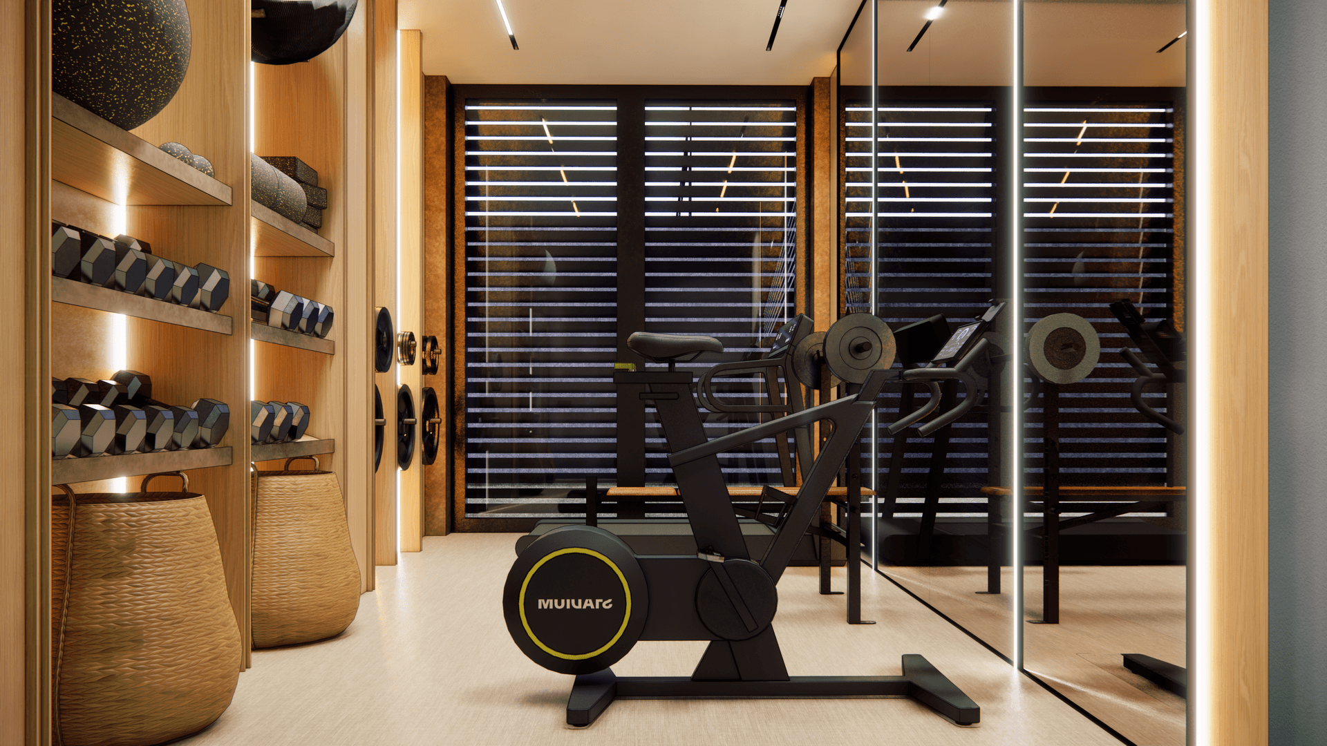 wnetrze-hollywood-hills - Siłownia