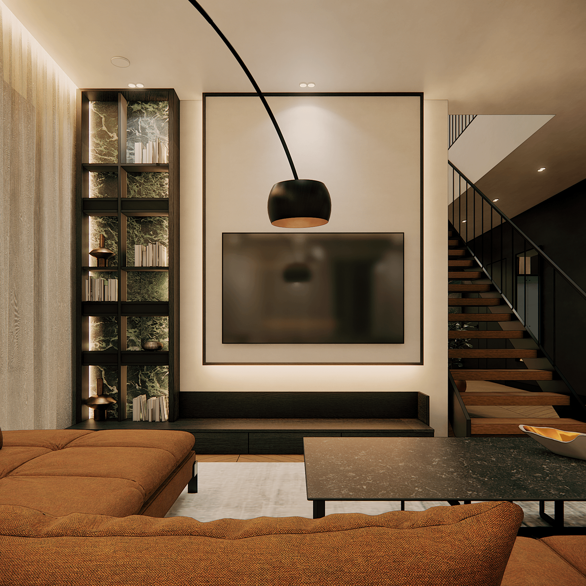 wnetrze-z-akcentami - Strefa dzienna