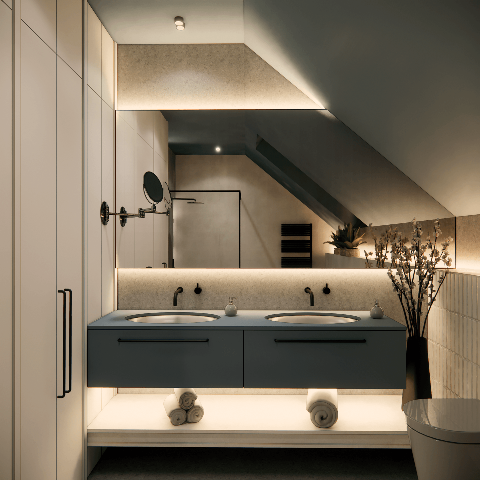 wnetrze-z-akcentami - Łazienka piętro